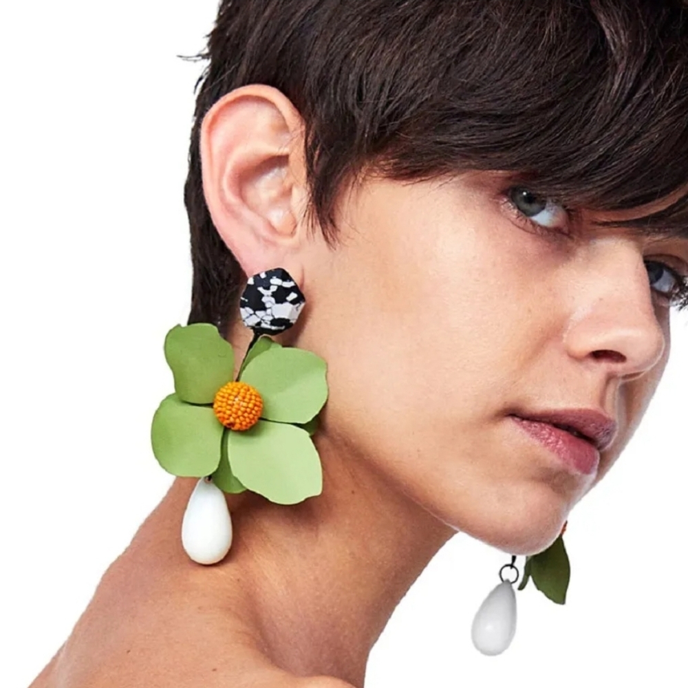 BOHEMIAN CHIC OVERSIZED FLOWER RESIN EARRINGS 😱